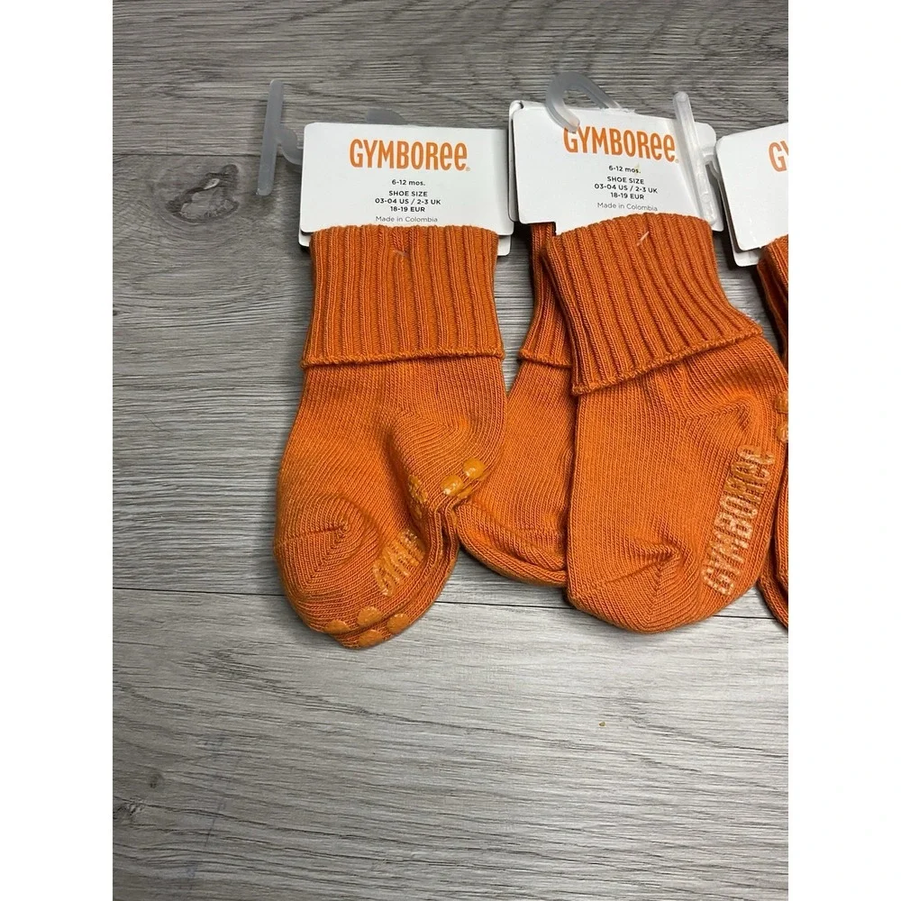 Gymboree Basic Orange‎ Boys Size 6-12 M Socks NWT